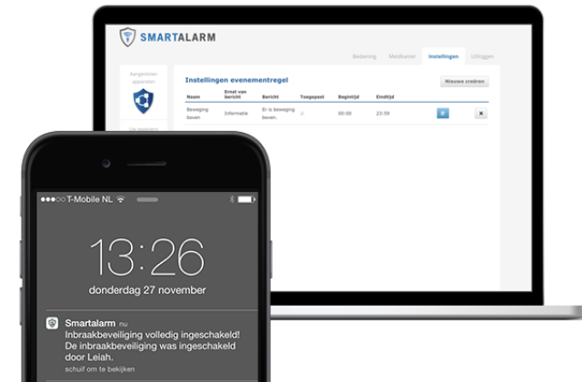 Overal op de hoogte van jouw SmartAlarm